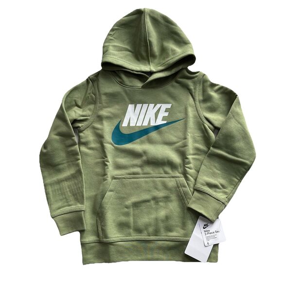 Nike Club Fleece Hoodie And Jogger 2Pc Set Unisex Size 6 New With Tags Alligator - Picture 2 of 7